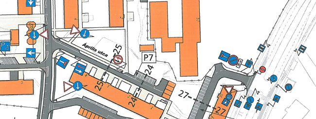 Április utca 1-4 szakasza