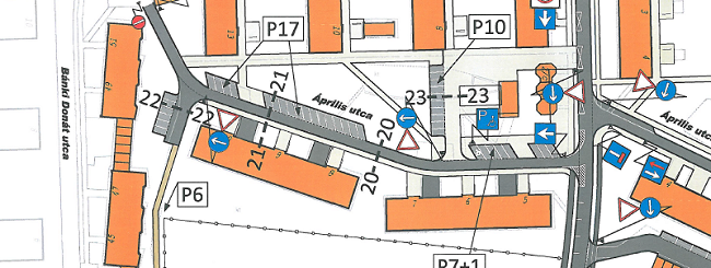 Április utca 5-10 szakasza