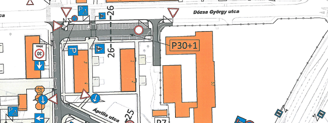 Dózsa György utcai parkoló